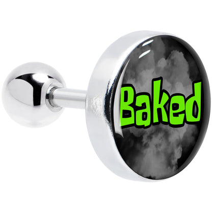 16G 1/4 Logo Baked Stoner Tragus Cartilage Earring by Onyx O