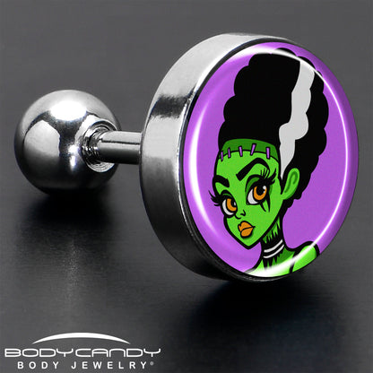 16G 1/4 Bride of Frankenstein Tragus Cartilage Earring by Onyx O