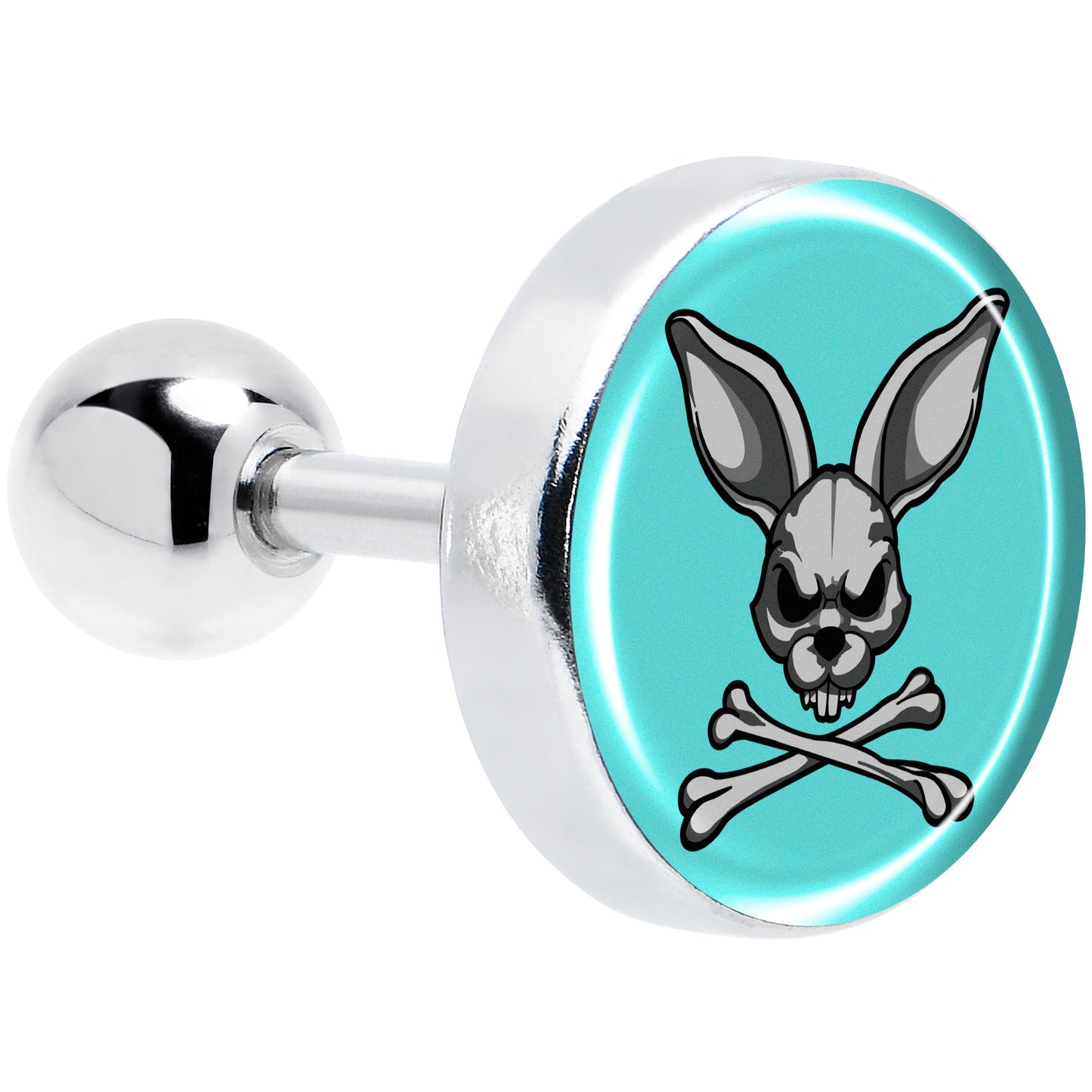 16G 1/4 Bunny and Crossbones Tragus Cartilage Earring by Onyx O