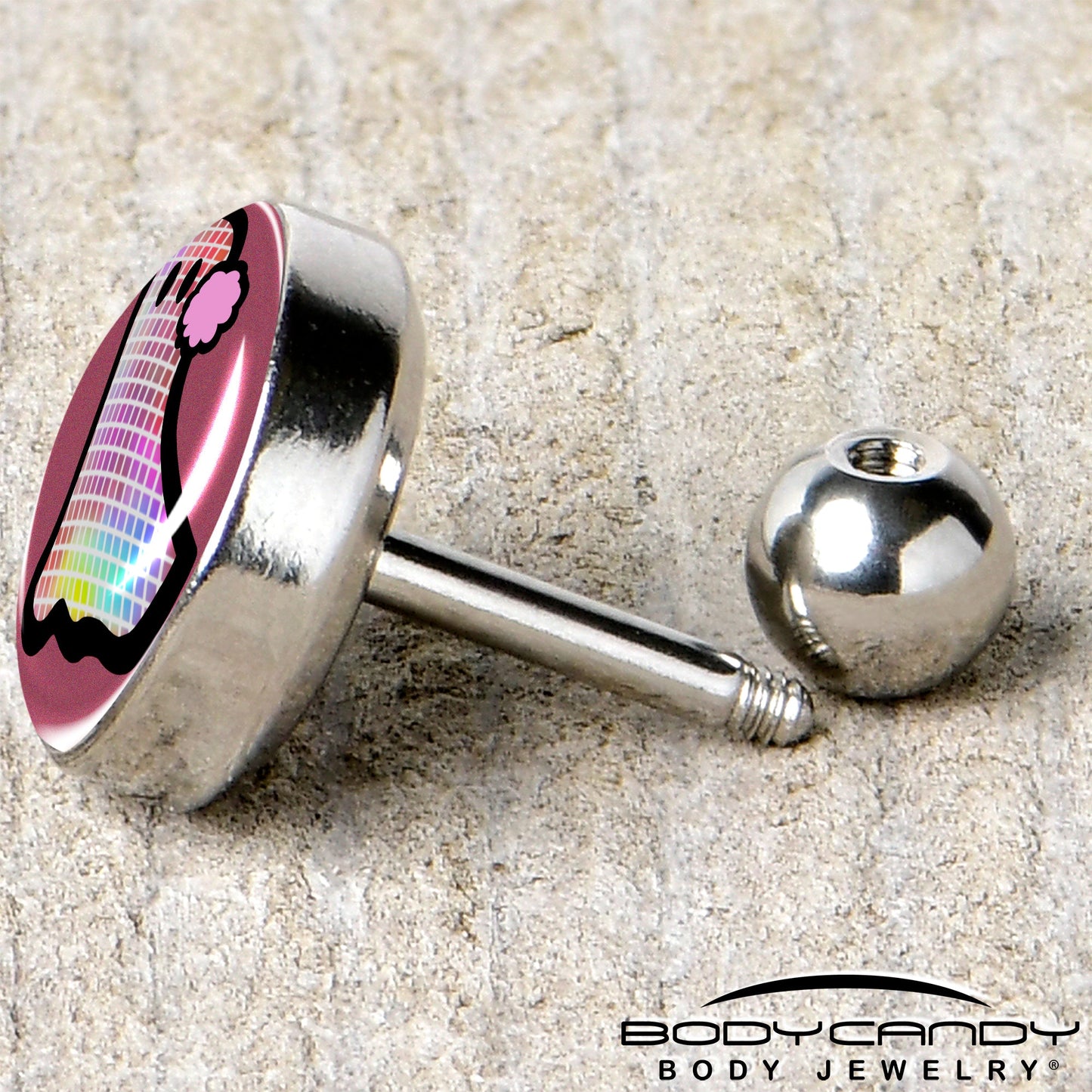 16G 1/4 Disco Spirit Ghost Tragus Cartilage Earring by Onyx O