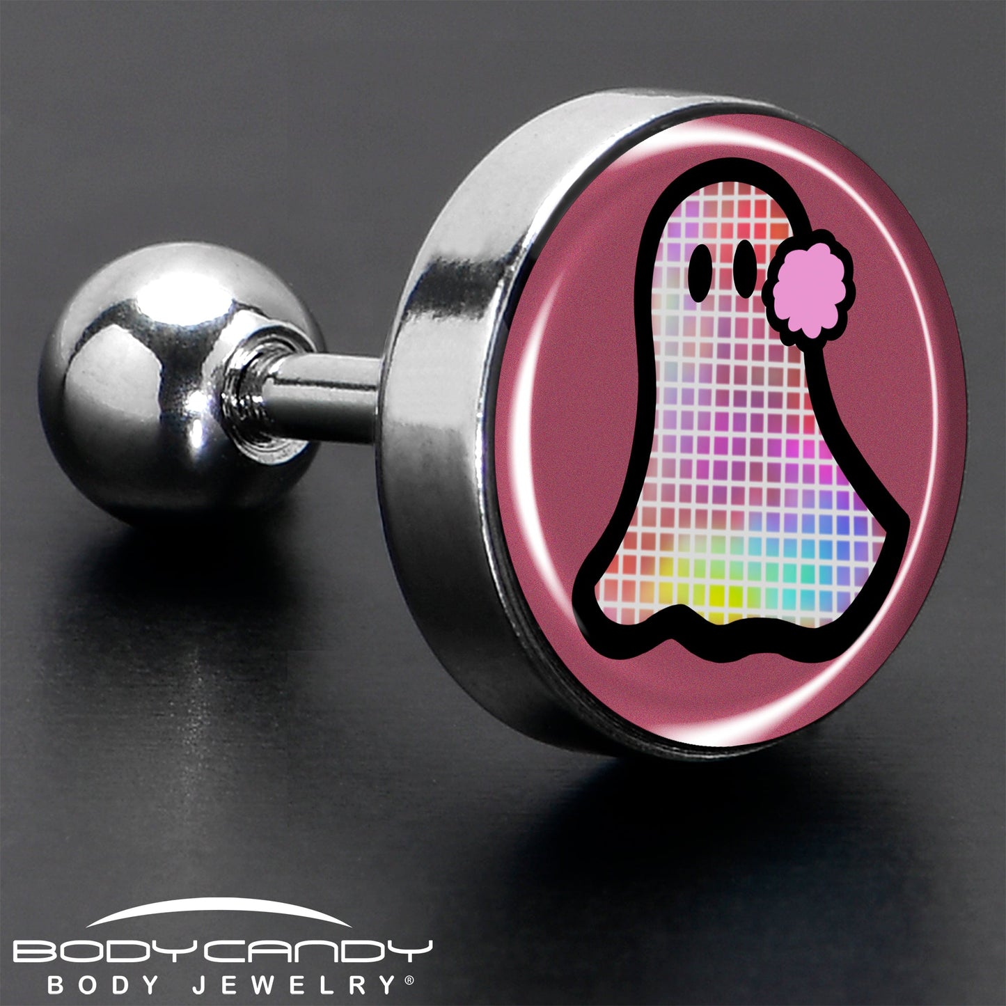 16G 1/4 Disco Spirit Ghost Tragus Cartilage Earring by Onyx O