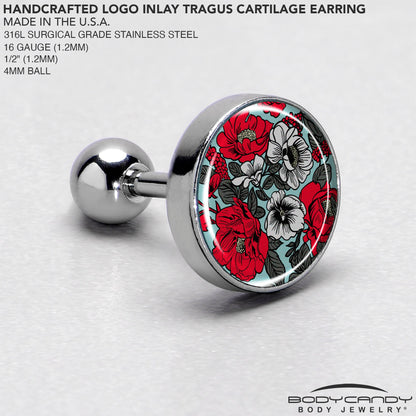 16G 1/4 Blossom Creation Vibrant Bloom of Flowers Cartilage Earring by Onyx O