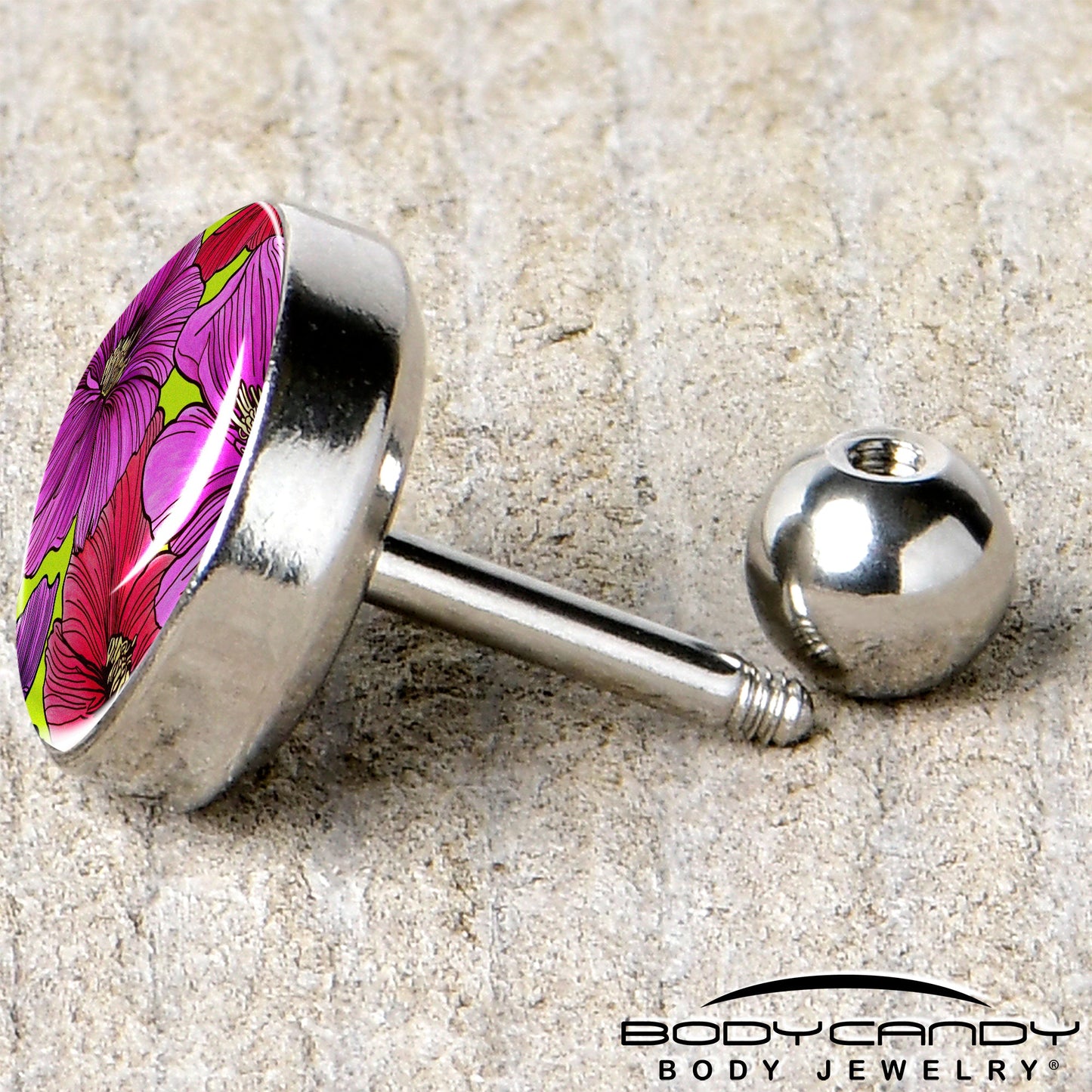 16G 1/4 Blossom Creation Tropical Floral Flowers Cartilage Earring by Onyx O