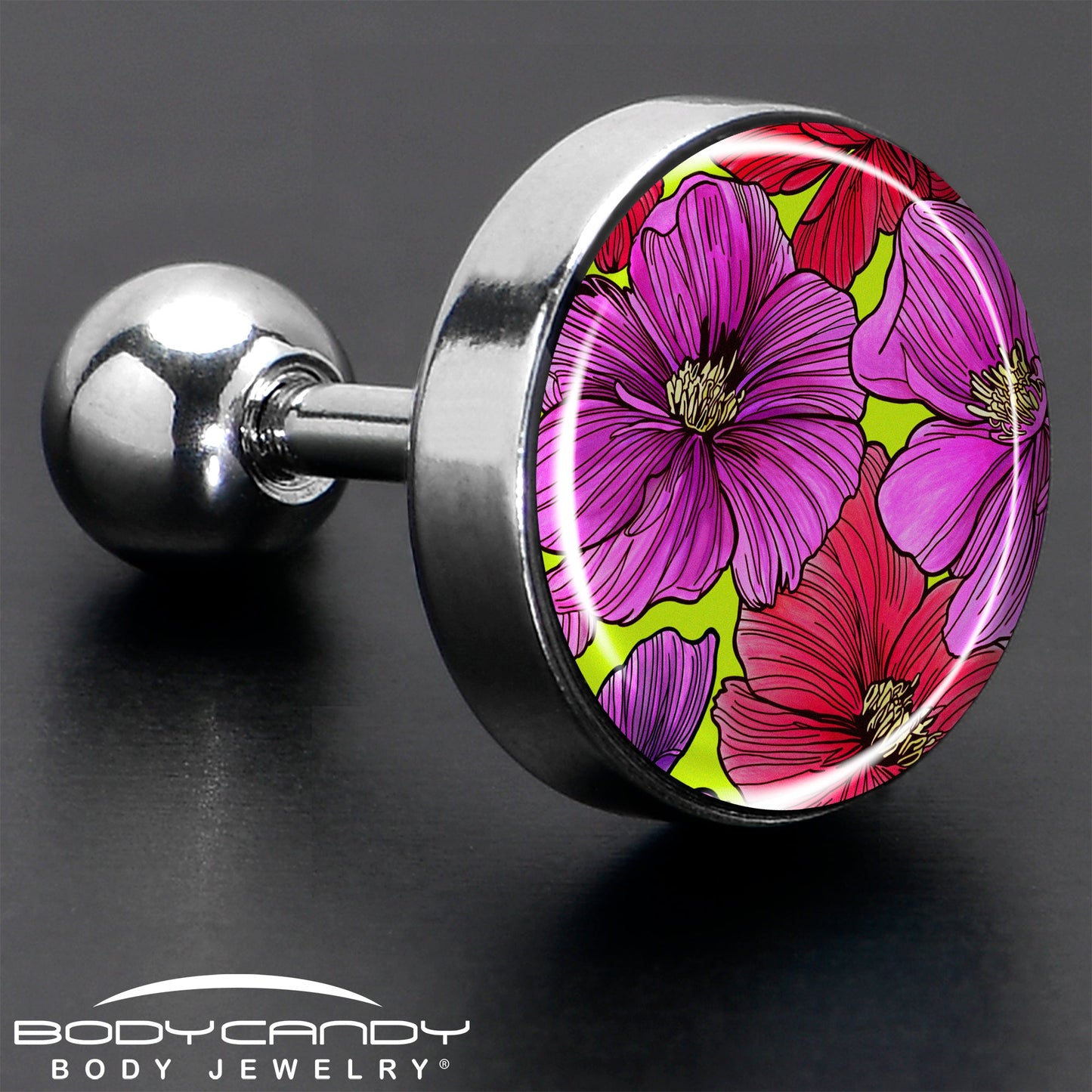16G 1/4 Blossom Creation Tropical Floral Flowers Cartilage Earring by Onyx O
