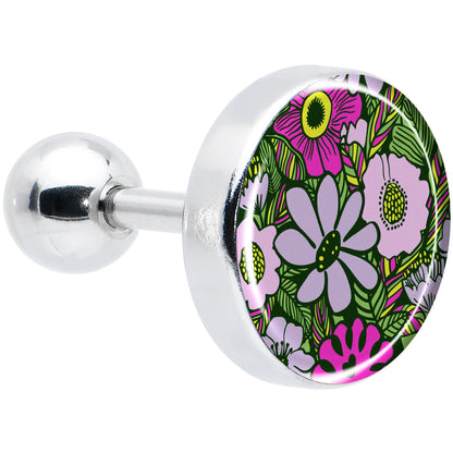 16G 1/4 Blossom Creation Paradise of Pink Flowers Cartilage Earring by Onyx O