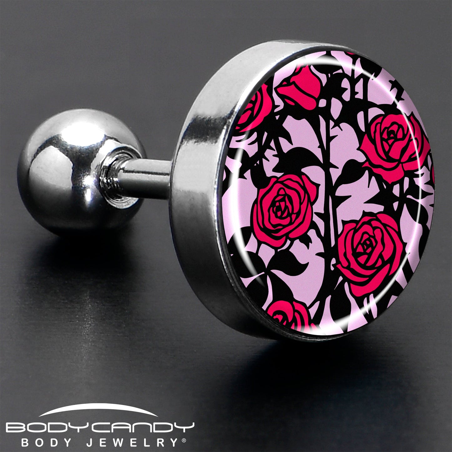 16G 1/4 Blossom Creation Floral Love of Roses Cartilage Earring by Onyx O