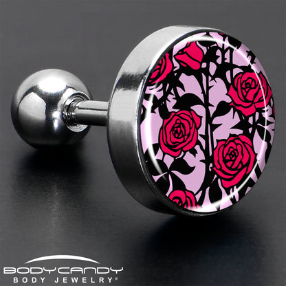16G 1/4 Blossom Creation Floral Love of Roses Cartilage Earring by Onyx O
