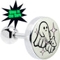 16G 1/4 Glow in the Dark Halloween Ghost Dog Walker Tragus Cartilage Earring by Onyx O