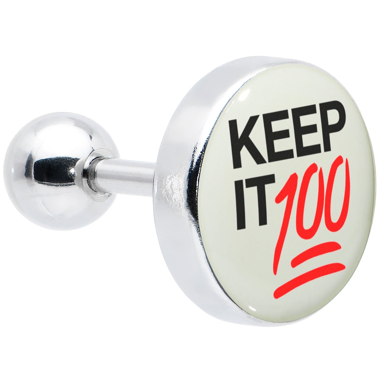 16G 1/4 Glow in the Dark Keep it 100 Tragus Cartilage Earring by Onyx O