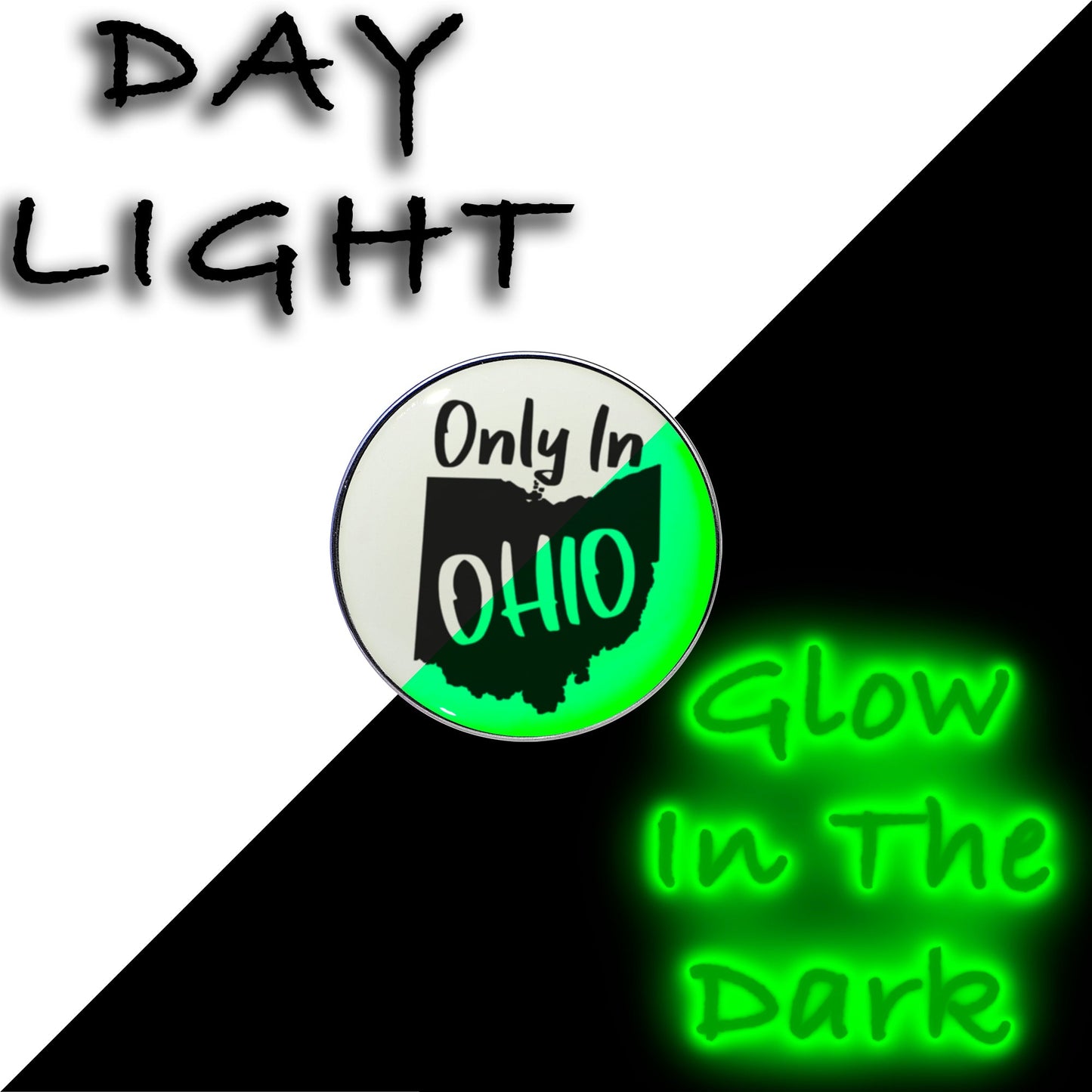 16G 1/4 Glow in the Dark Only in Ohio Tragus Cartilage Earring by Onyx O