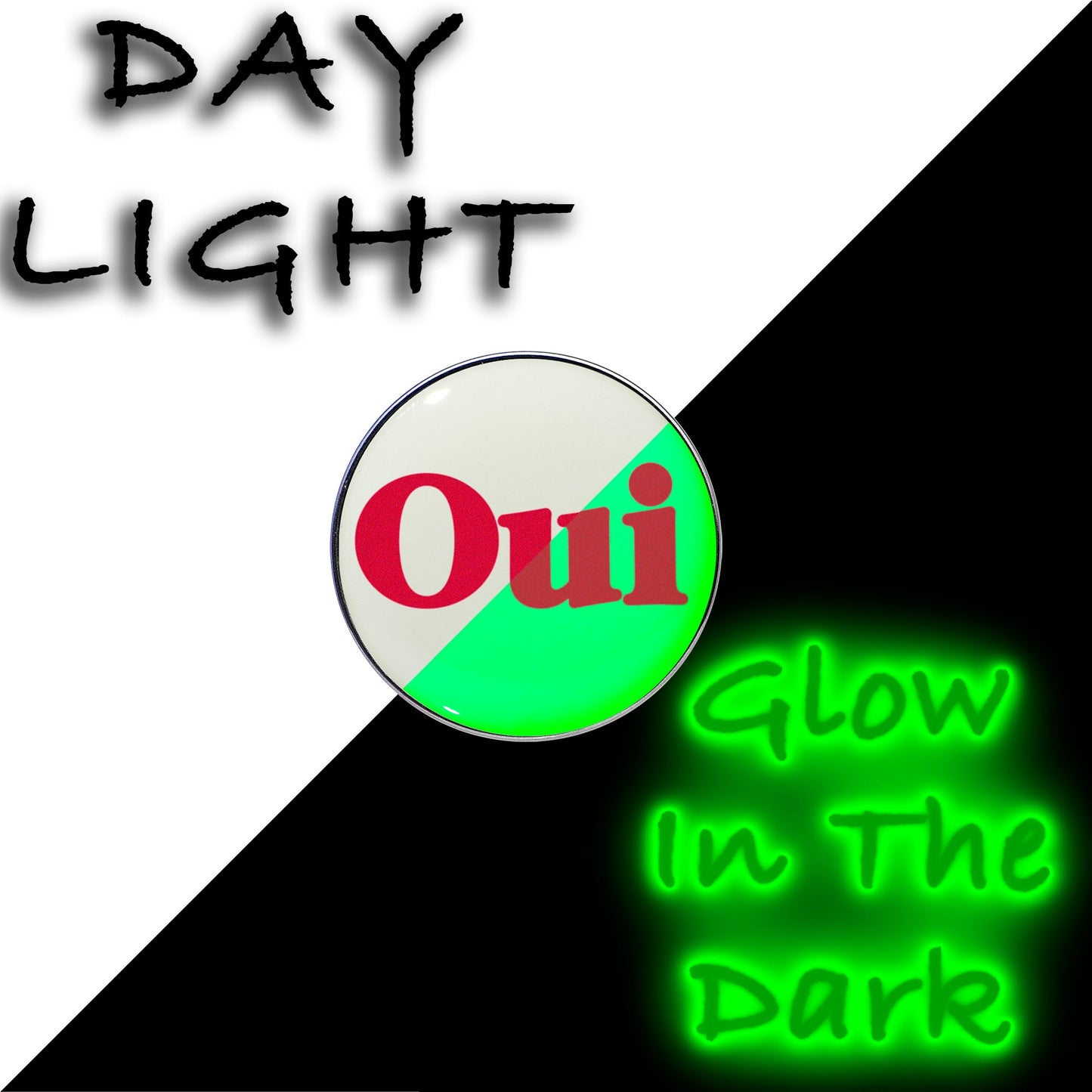 16G 1/4 Glow in the Dark OUI Tragus Cartilage Earring by Onyx O