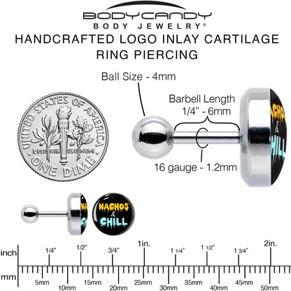 Nachos and Chill Tragus Cartilage Earring by Onyx O