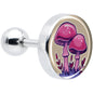 16G 1/4 Artist Drawn Pink Mushrooms Tragus Cartilage Earring by Onyx O