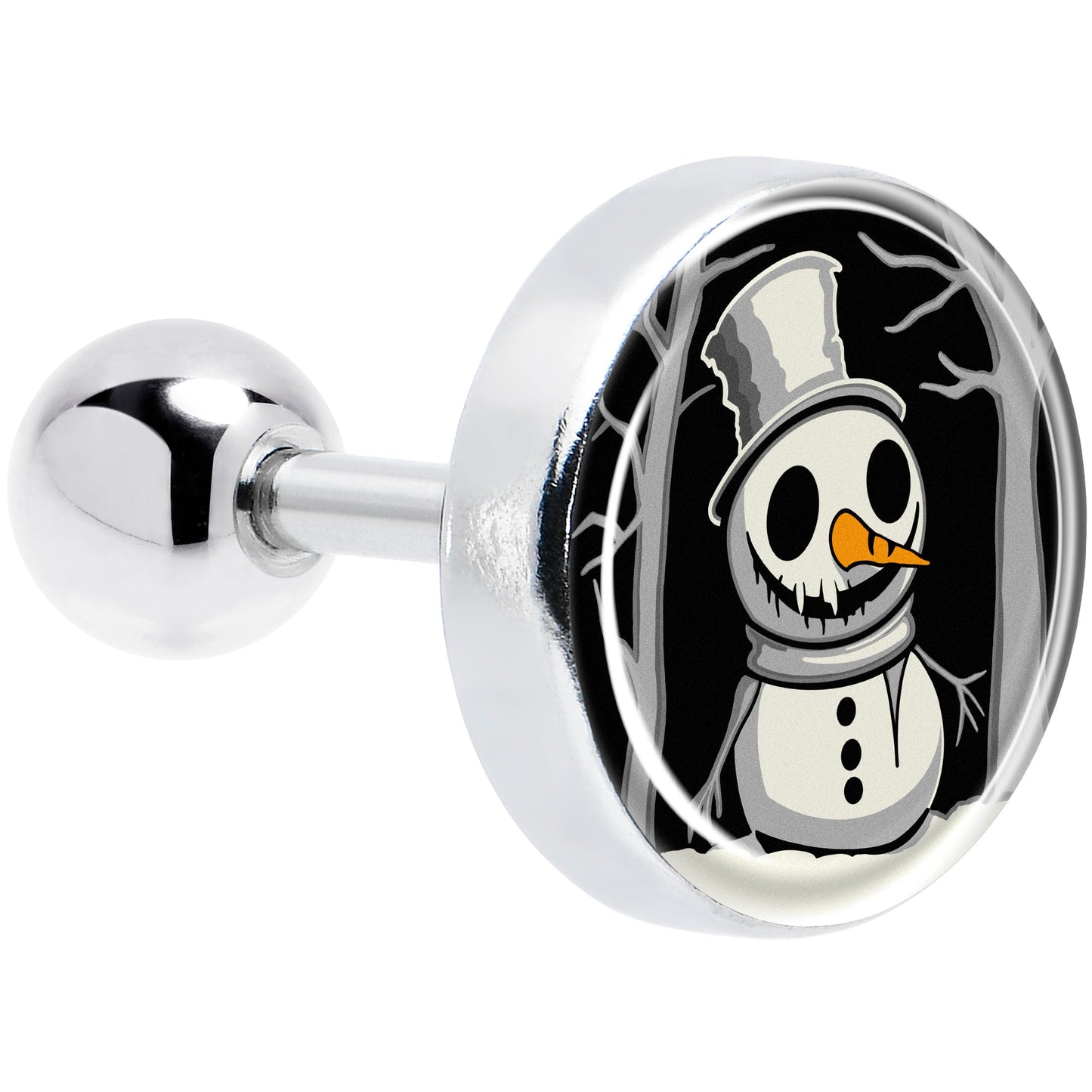 Christmas Holiday Spooky Snowman Tragus Cartilage Earring by Onyx O