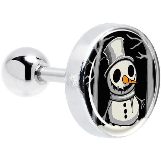 Christmas Holiday Spooky Snowman Tragus Cartilage Earring by Onyx O