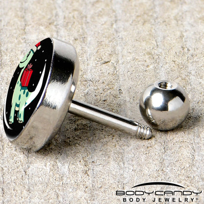 Christmas Holiday Dinosaur Tragus Cartilage Earring by Onyx O