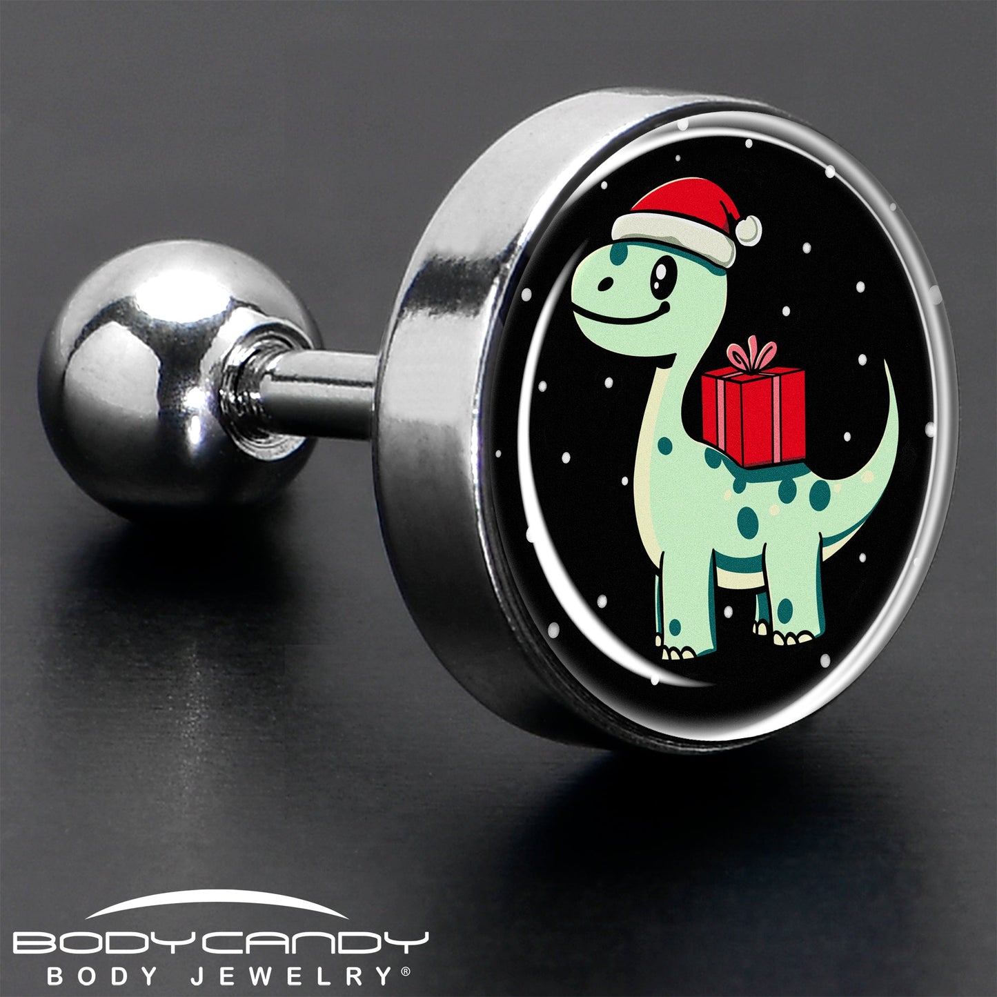 Christmas Holiday Dinosaur Tragus Cartilage Earring by Onyx O