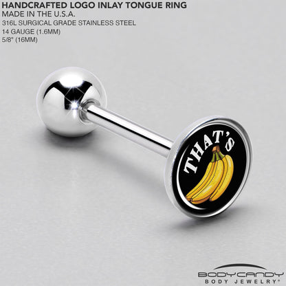 That is Bananas Barbell Tongue Ring by Onyx O