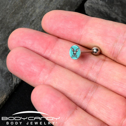 Bunny and Crossbones Barbell Tongue Ring by Onyx O