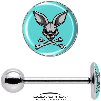 Bunny and Crossbones Barbell Tongue Ring by Onyx O