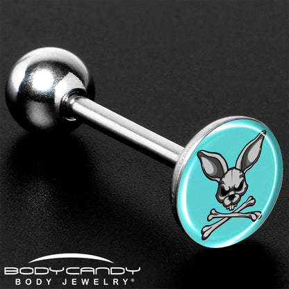 Bunny and Crossbones Barbell Tongue Ring by Onyx O
