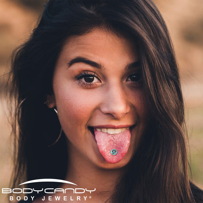 Heavy Metal Kitty Cat Barbell Tongue Ring by Onyx O