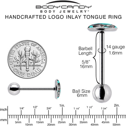 Heavy Metal Kitty Cat Barbell Tongue Ring by Onyx O