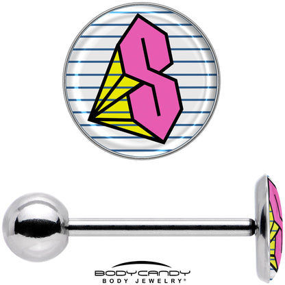 Hot Pink Cool S Barbell Tongue Ring by Onyx O
