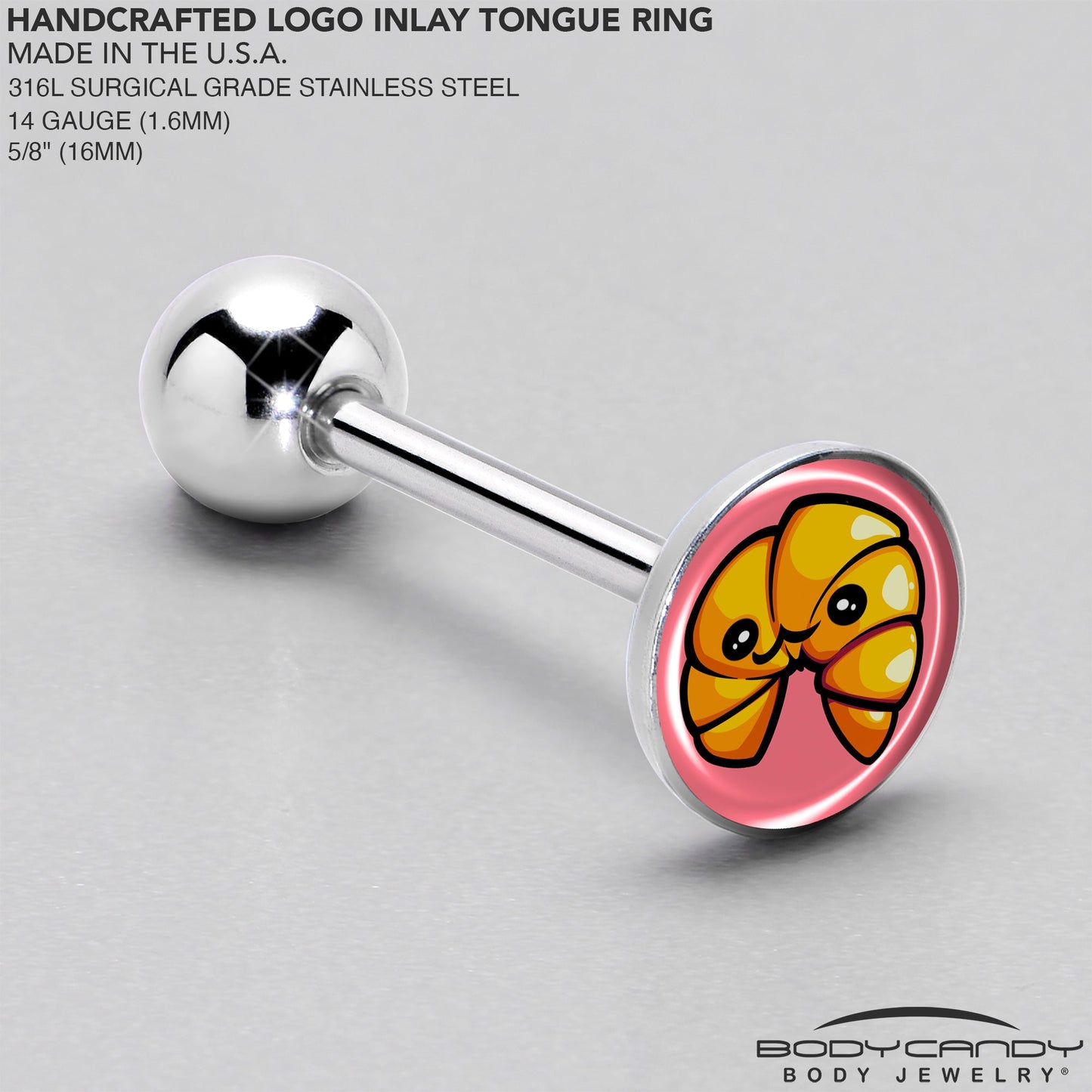 Quaso Croissant Barbell Tongue Ring by Onyx O
