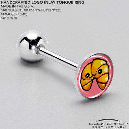Quaso Croissant Barbell Tongue Ring by Onyx O