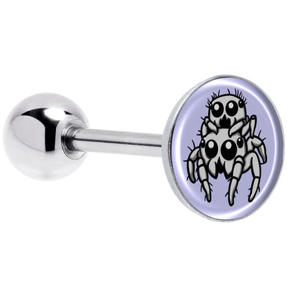 Leaping Leapfrog Spiders Barbell Tongue Ring by Onyx O