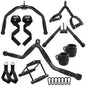 AWNOM LAT Pulldown Attachments Gym Equipment for Cable Machine Attachment Cable Machine Home Gym Pulley System Gym Tricep Pull Down Attachment(Black