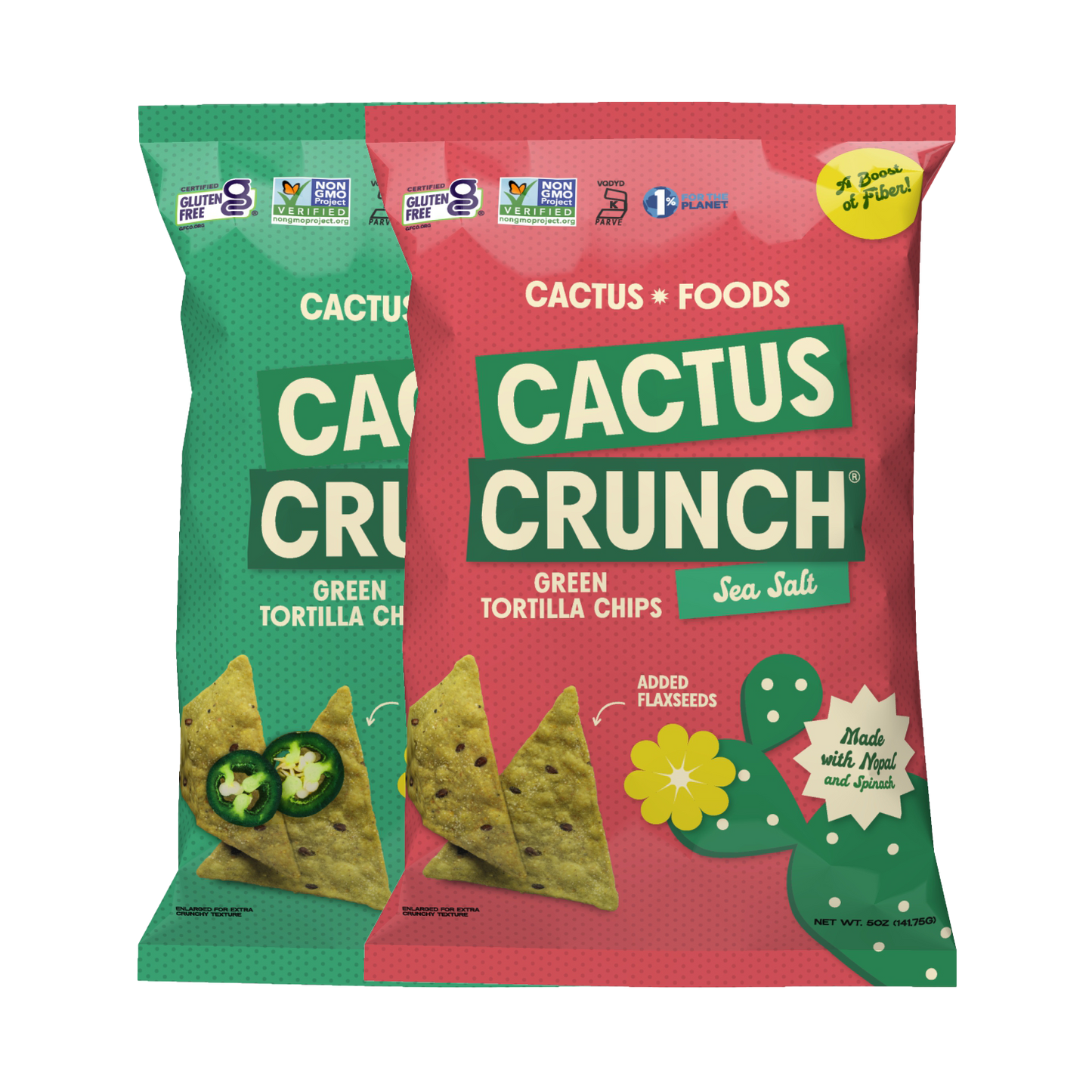 Cactus Crunch Tortilla Chips - Combo Bundle (4 Pack) 5oz. Bags