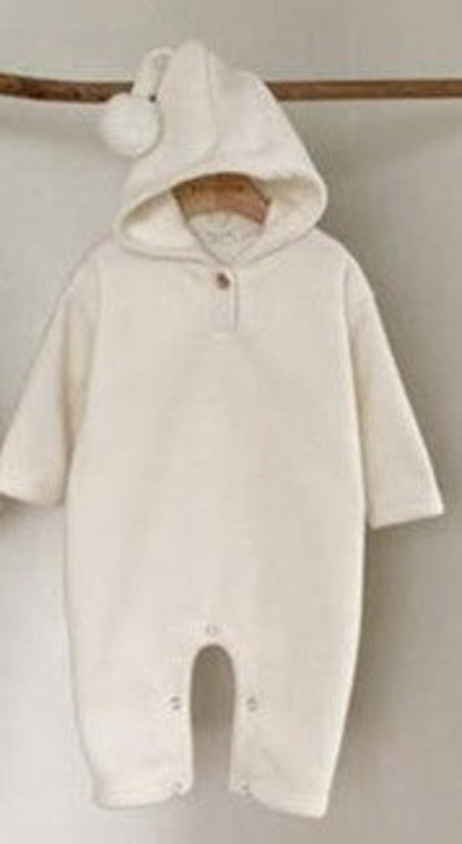 Cute Fashion Fleece Solid Color Warm Rompers