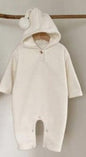 Cute Fashion Fleece Solid Color Warm Rompers