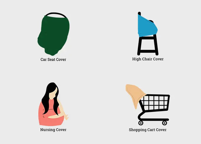 Car Seat Canopy and Breastfeeding Cover - Flora