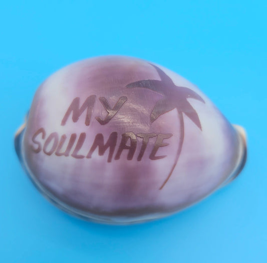 Carved Cowrie Shell Magnet – Coastal Gift Boyfriend, Mom, Girlfriend, Dad, or Soulmate 3"