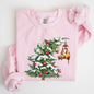 Cat Christmas Tree, Funny, Naughty, Winter, Santa, Snow, Xmas Sweatshirt