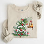 Cat Christmas Tree, Funny, Naughty, Winter, Santa, Snow, Xmas Sweatshirt