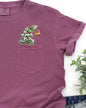 Cat, Christmas Tree, Pocket, Funny, Santa, Snow, Winter, Xmas Pocket Tee Comfort Colors T-Shirt