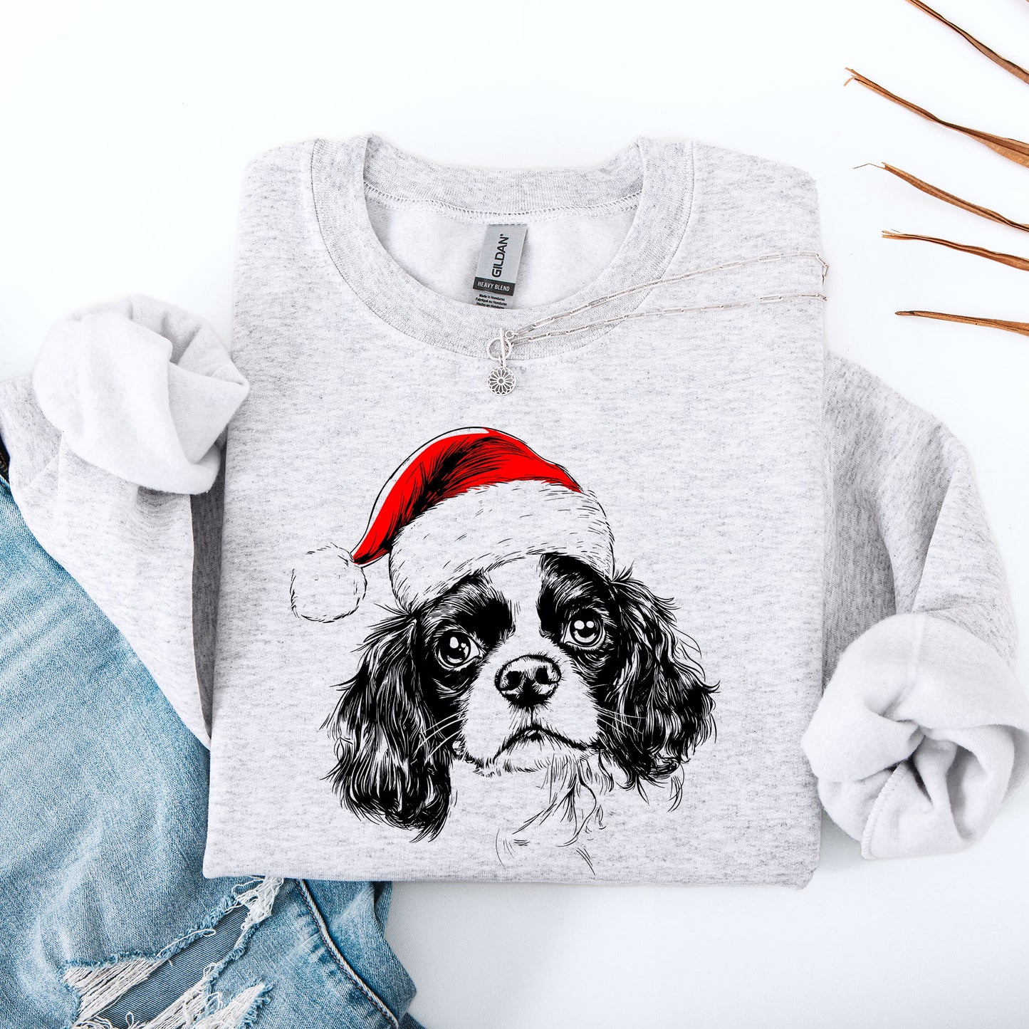 Cavalier King Charles, Santa, Dog, Christmas, Dog Lover, Pet Sweatshirt