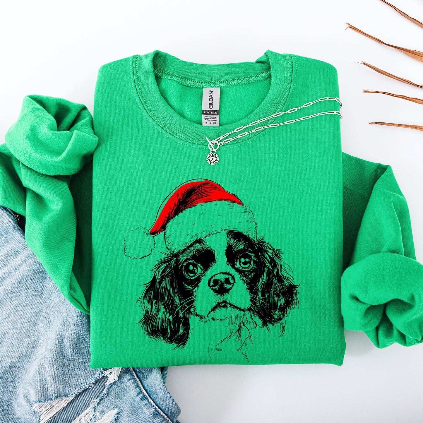 Cavalier King Charles, Santa, Dog, Christmas, Dog Lover, Pet Sweatshirt