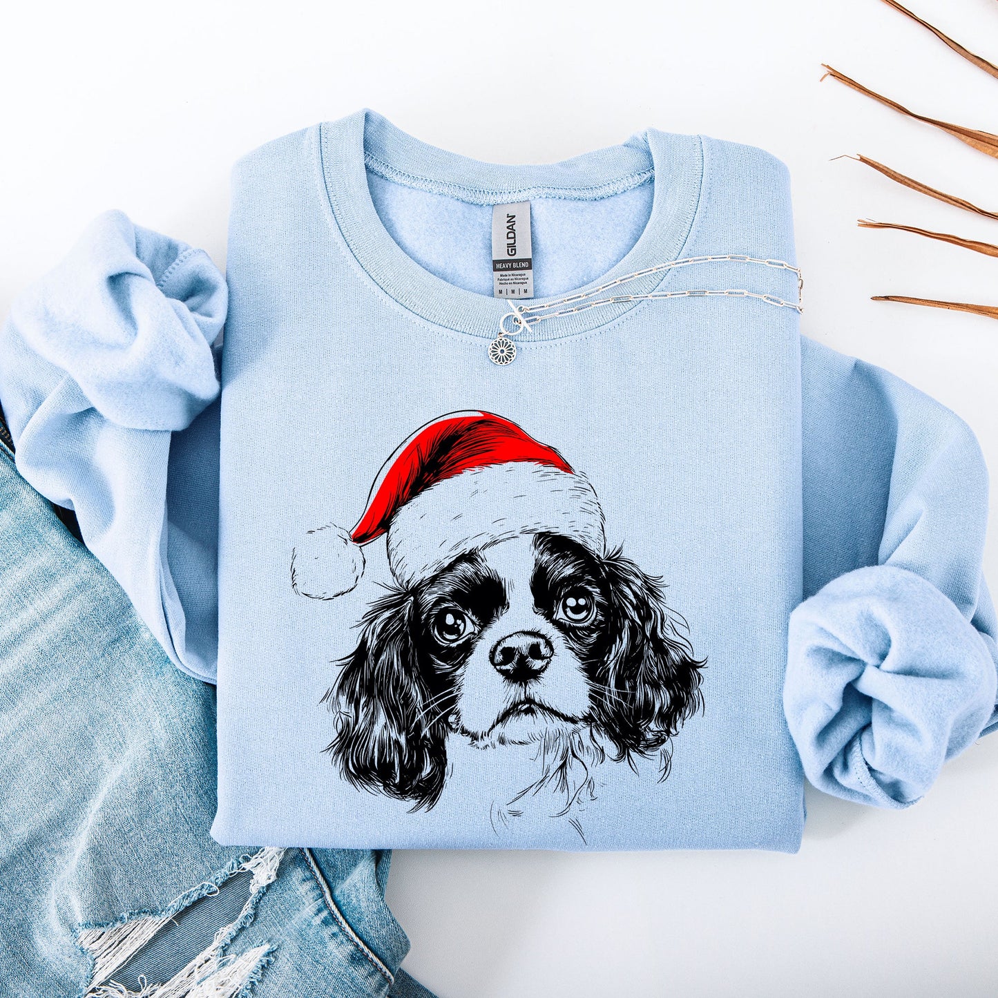 Cavalier King Charles, Santa, Dog, Christmas, Dog Lover, Pet Sweatshirt