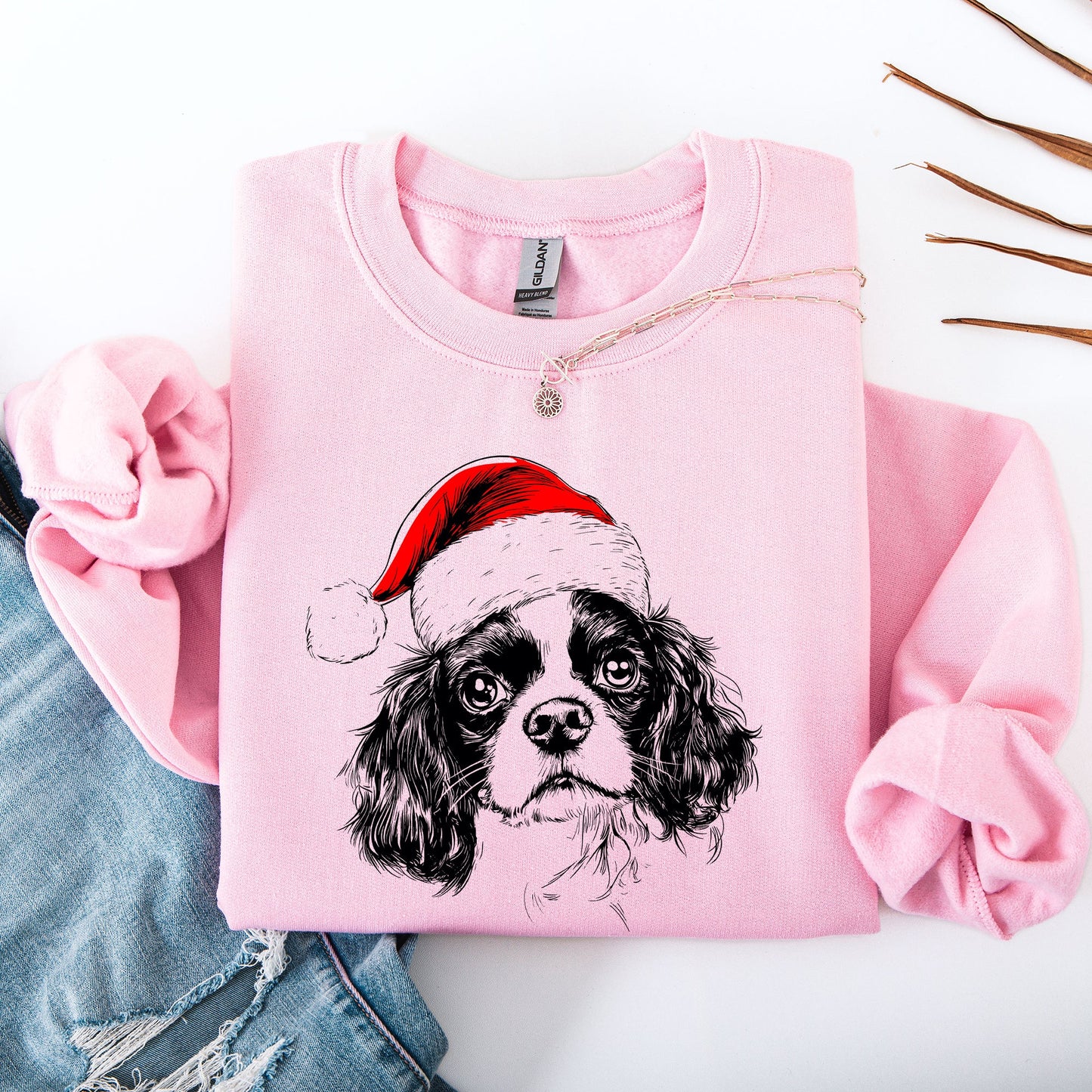 Cavalier King Charles, Santa, Dog, Christmas, Dog Lover, Pet Sweatshirt