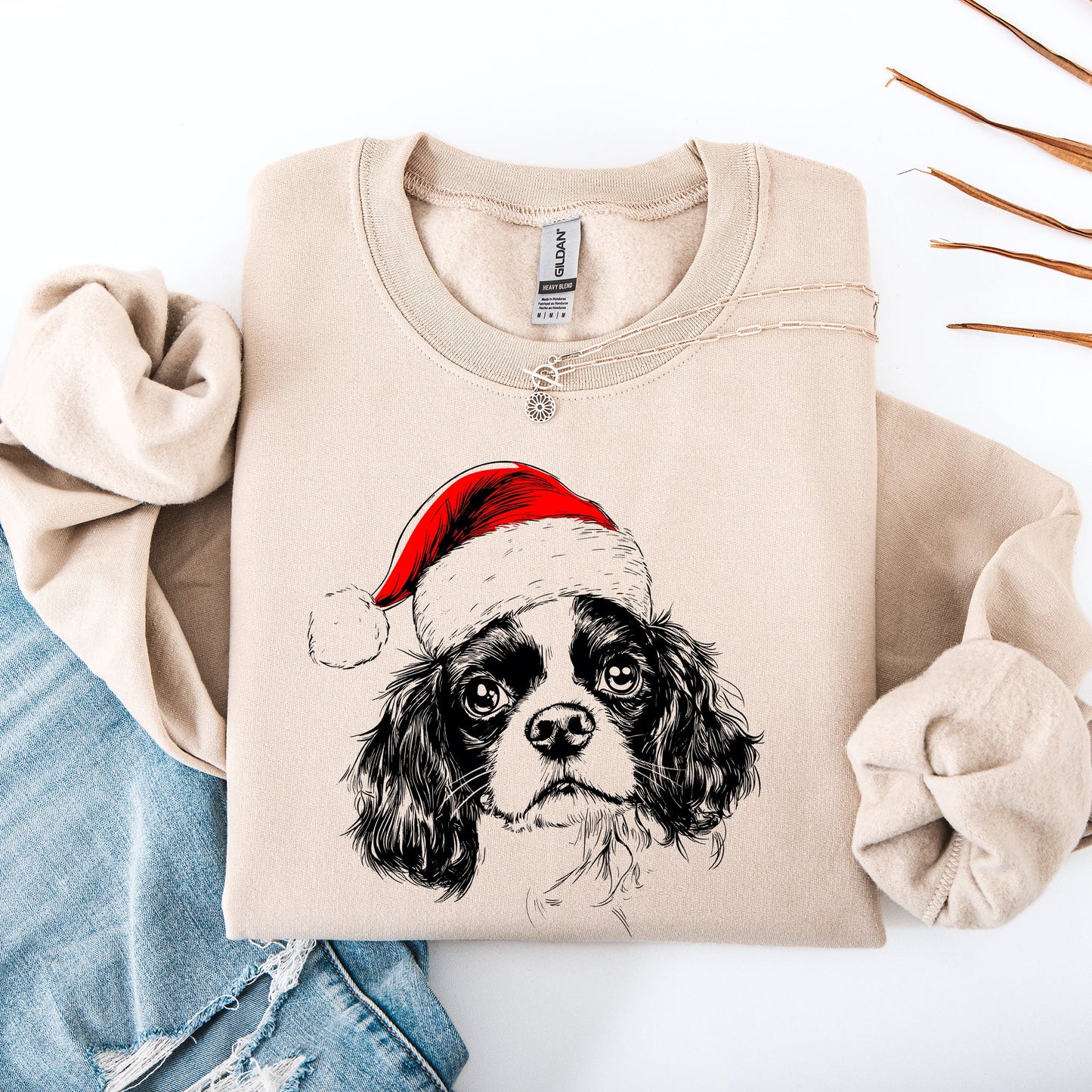 Cavalier King Charles, Santa, Dog, Christmas, Dog Lover, Pet Sweatshirt