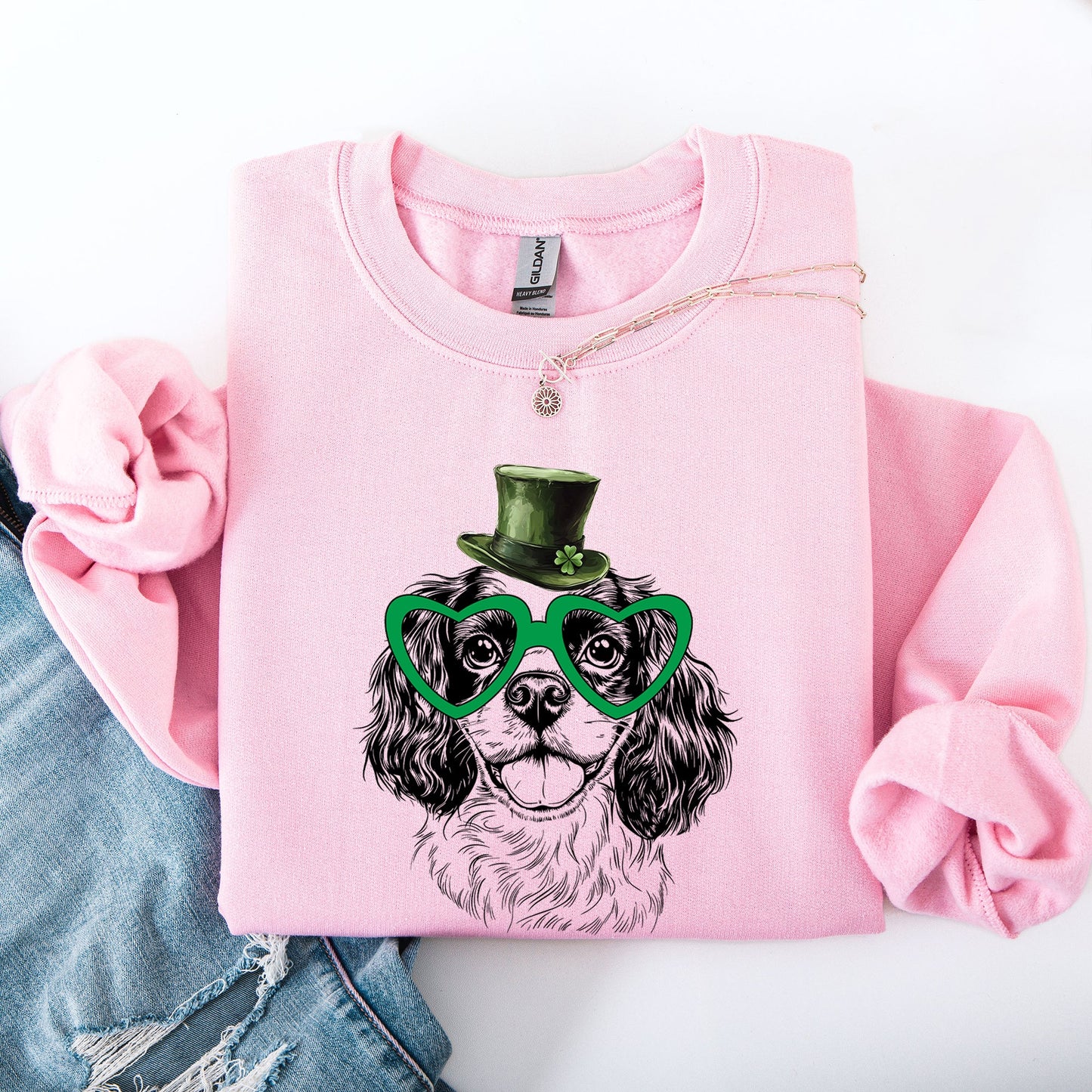 Cavalier, Adorable Dog, St Patrick's Day, Lucky, Irish Sweatshirt