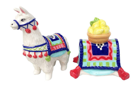 Ceramic Llama Cookie Jar, Salt & Pepper Shakers, or Teapot – Colorful Hand-Painted Kitchen & Dining Décor