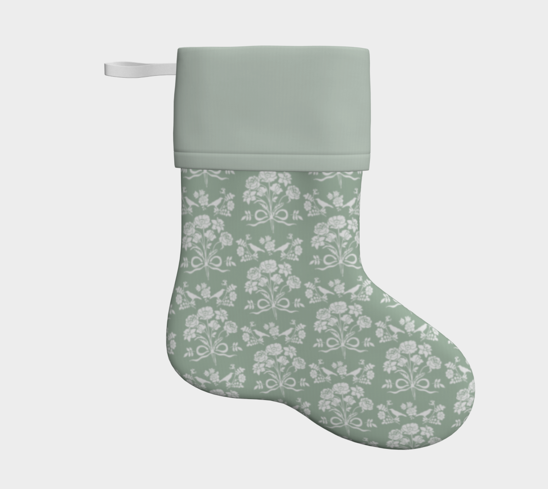 Green Bouquets and Birds Stocking | Chapple Chandler X Nicole Speake