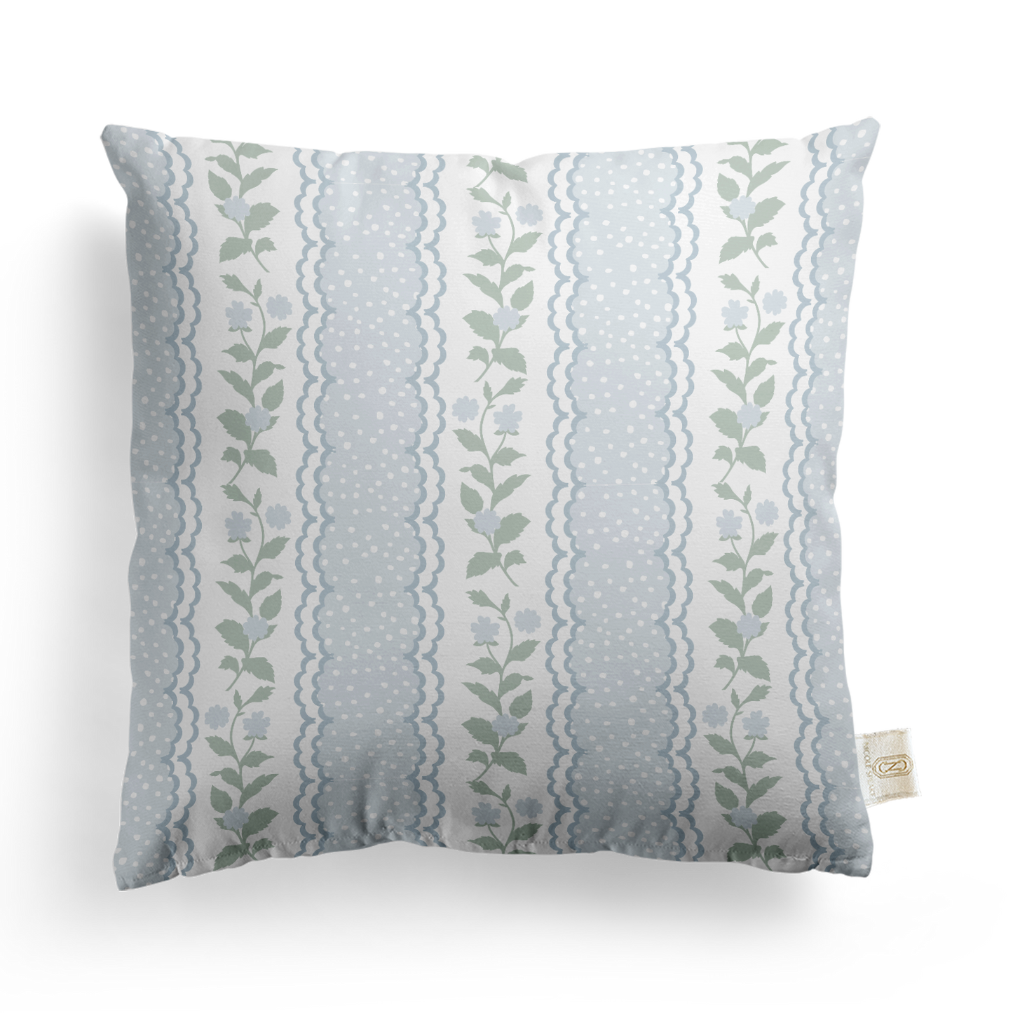 Chapple Chandler x Nicole Speake Scallop Stripe Floral Pillow Cover