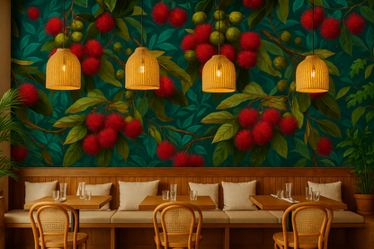 Crimson Rambutan Cluster Wallpaper